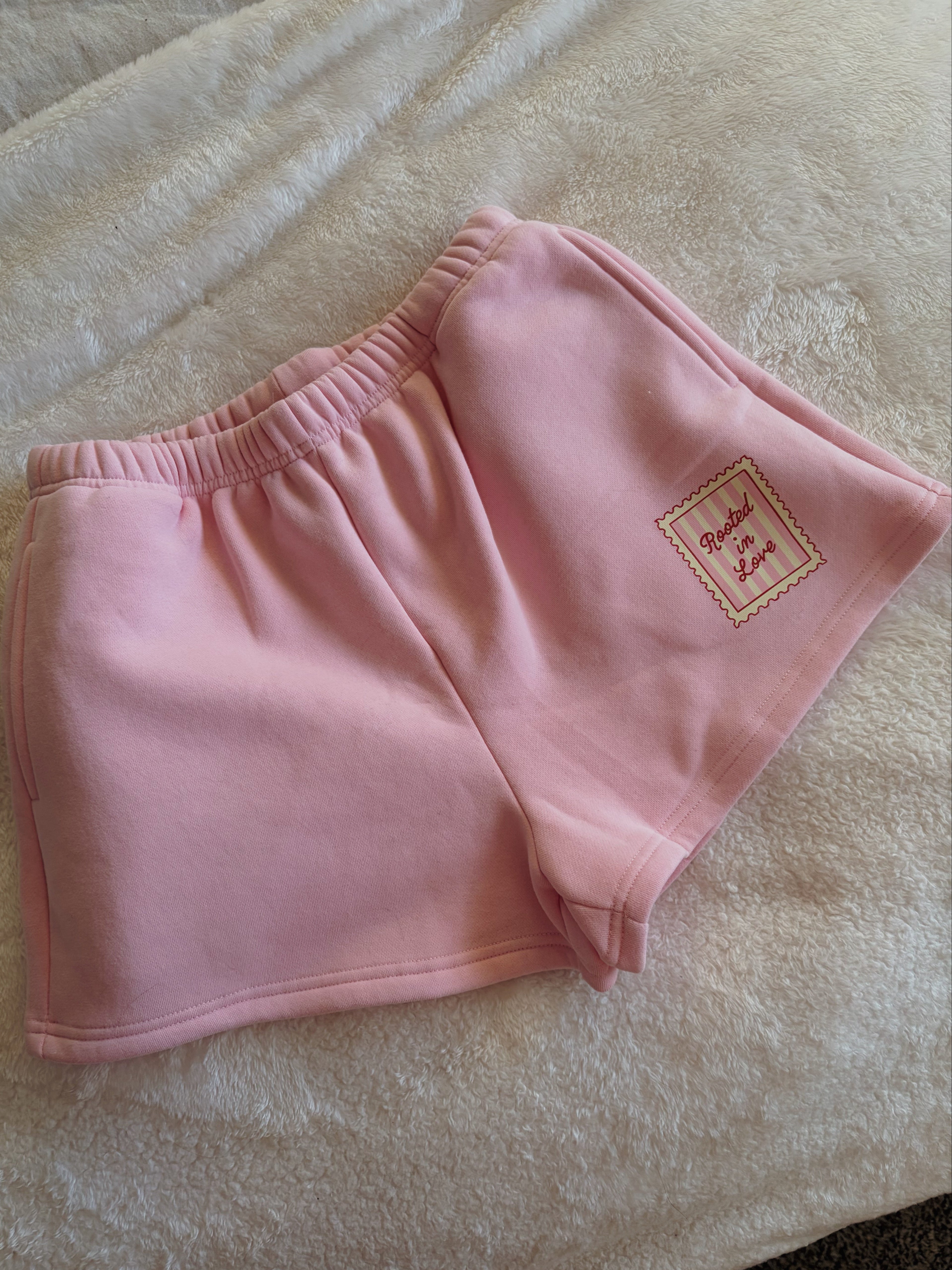 Darling Pink Rooted In Love Sweat Shorts