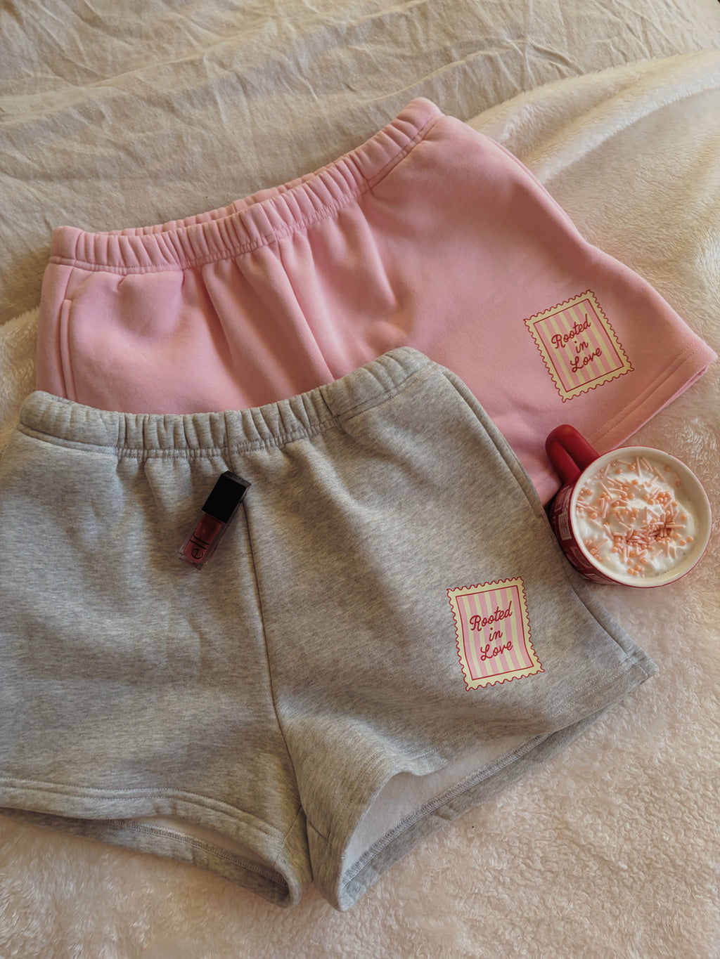 Darling Pink Rooted In Love Sweat Shorts