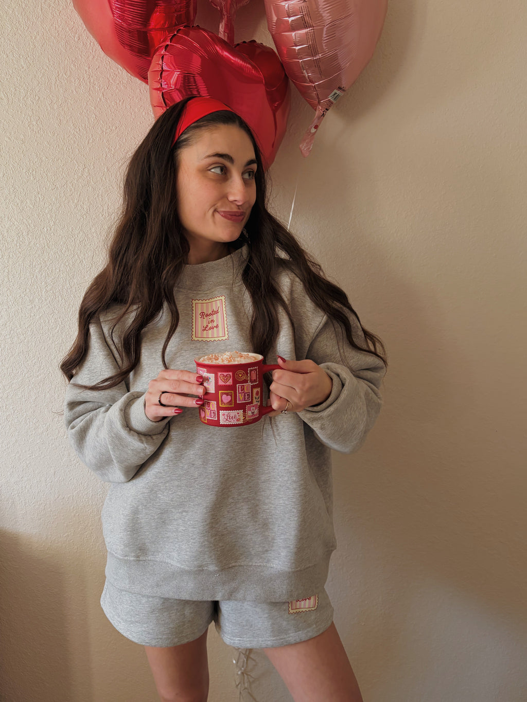 Cozy Grey Rooted In Love Mockneck