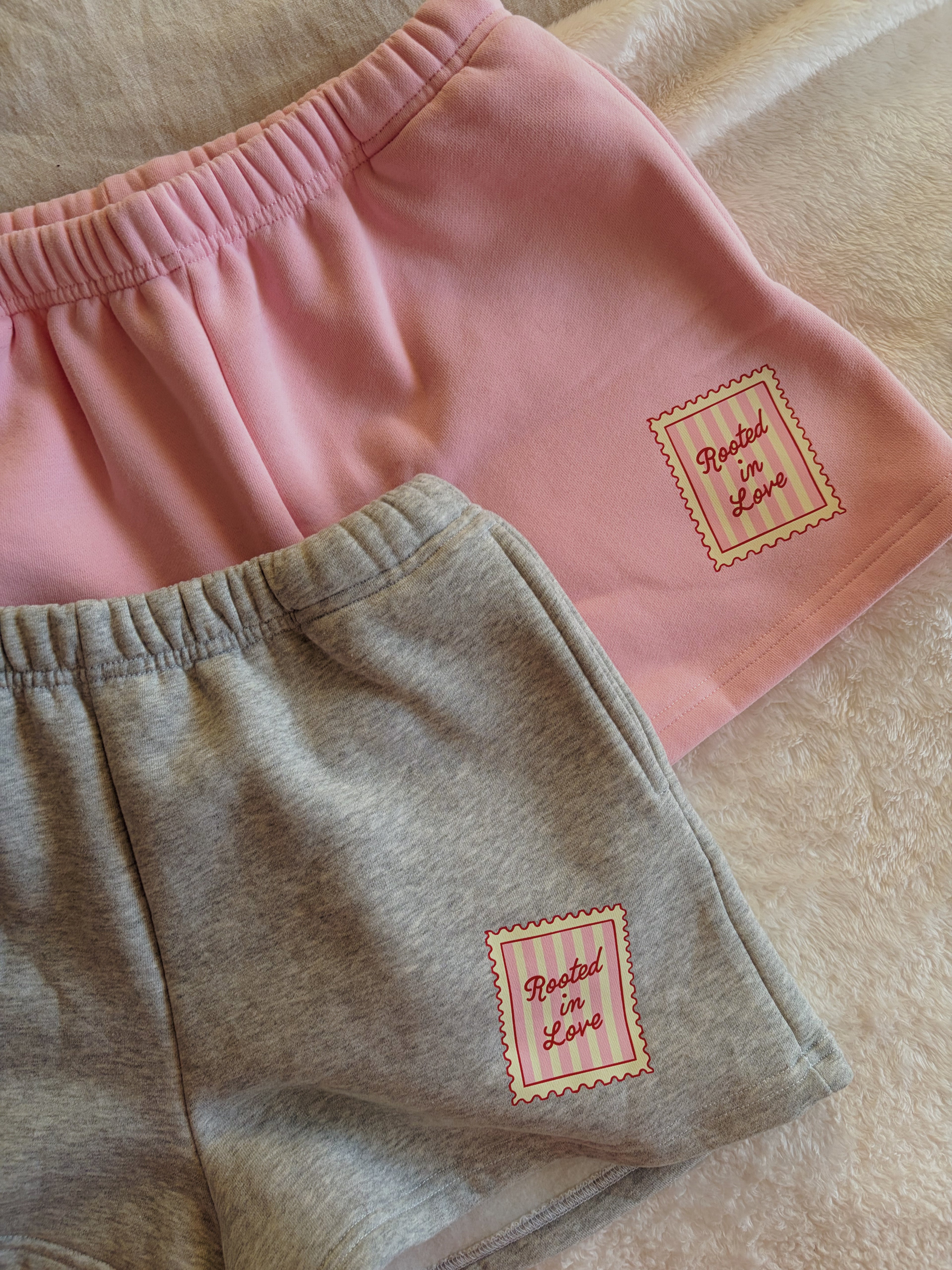 Cozy Grey Rooted In Love Sweat Shorts