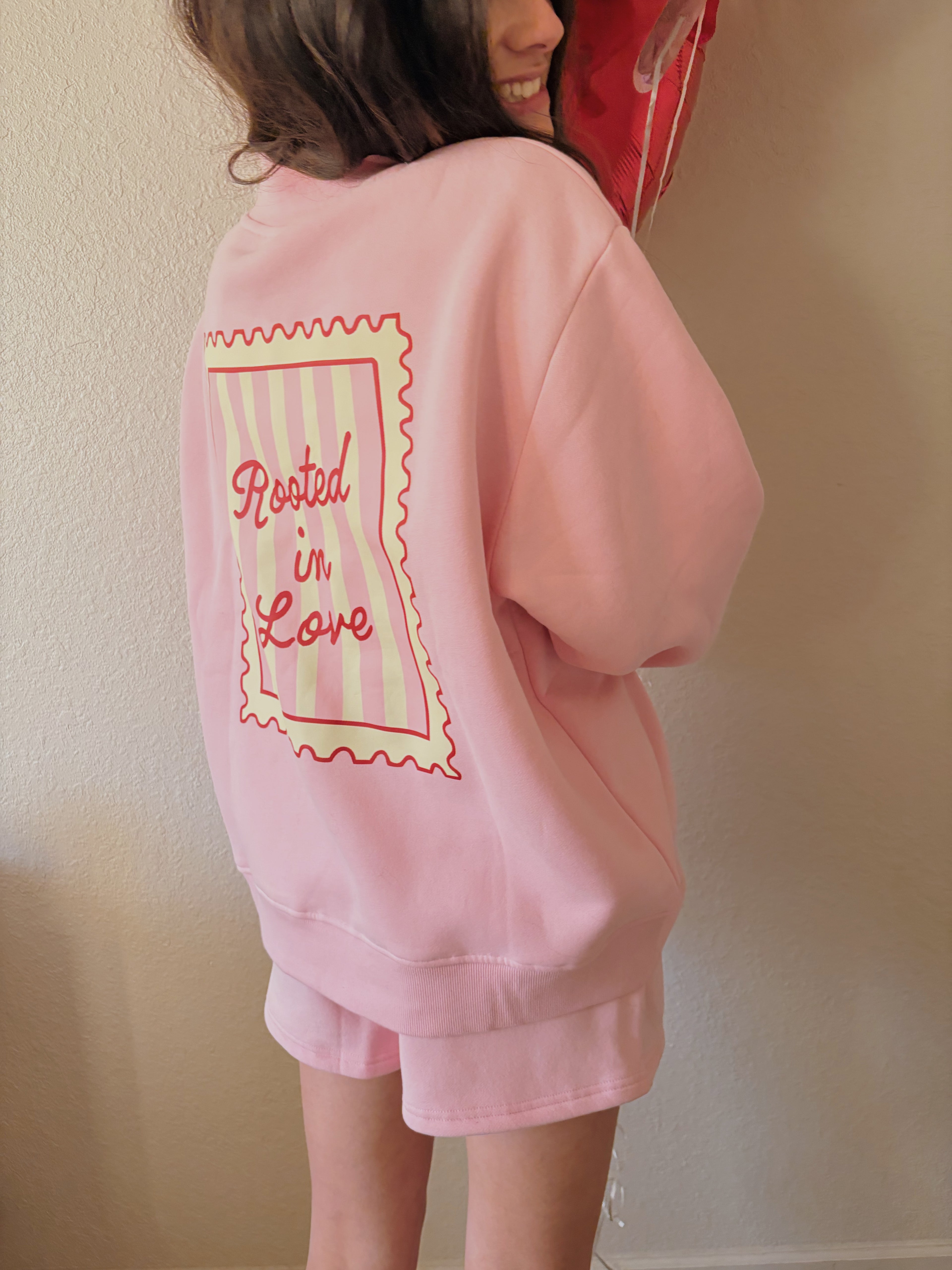 Darling Pink Rooted In Love Mockneck