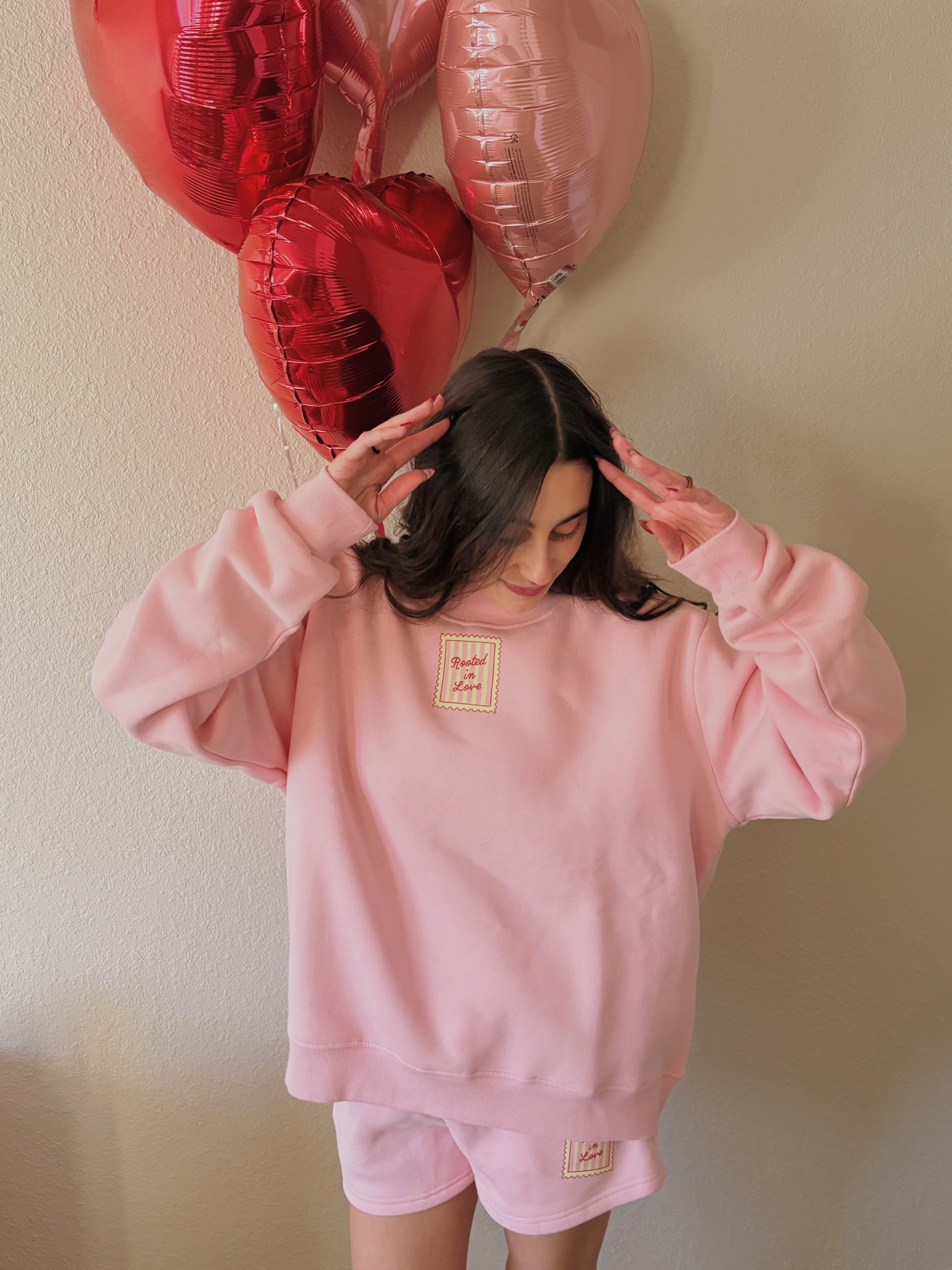 Darling Pink Rooted In Love Mockneck