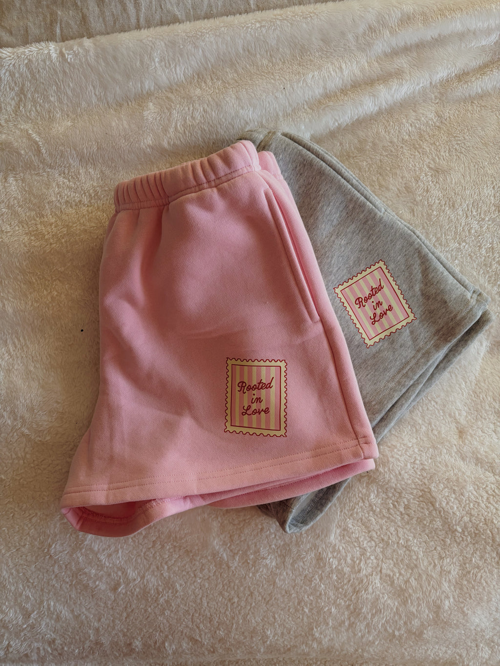 Darling Pink Rooted In Love Sweat Shorts