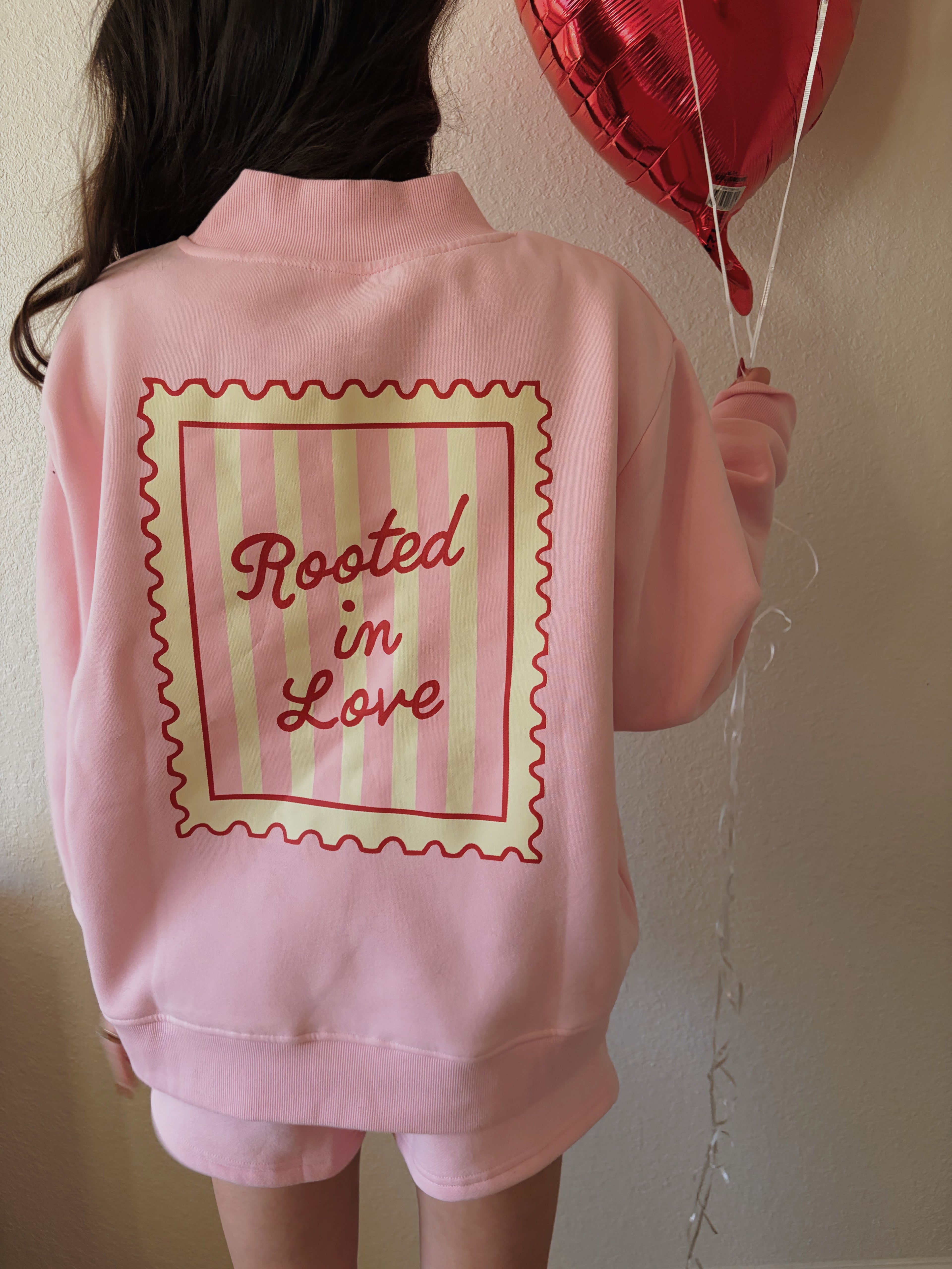 Darling Pink Rooted In Love Mockneck